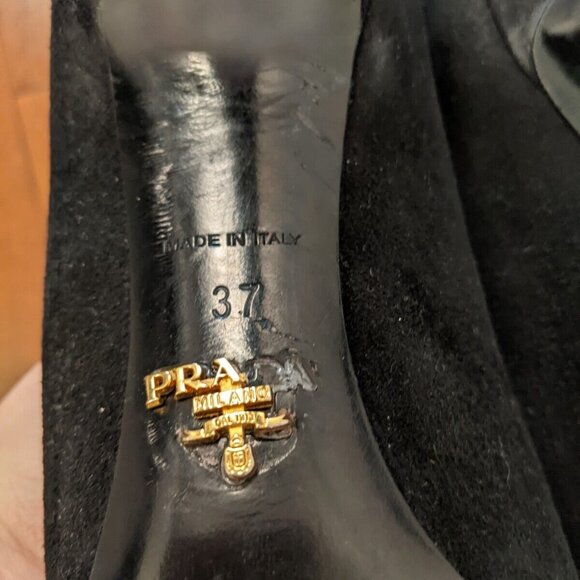Prada women's black suede heels in size 37 - Picture 11 of 11